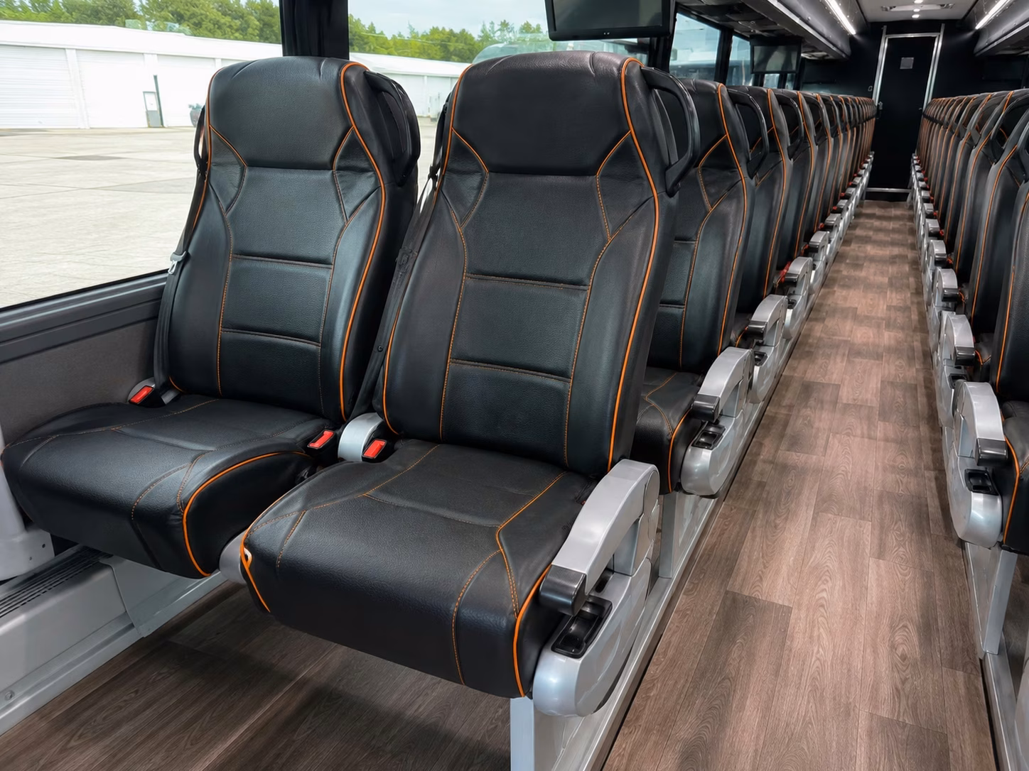 56 passenger charter bus interior