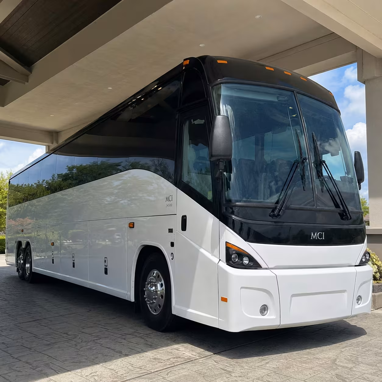 multi stop employee bus rentals across vista business parks