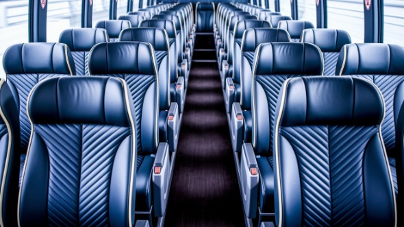 vista 54 passenger charter bus inside