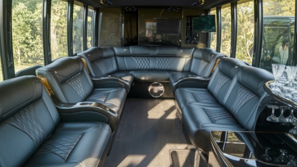 vista party bus rental interior