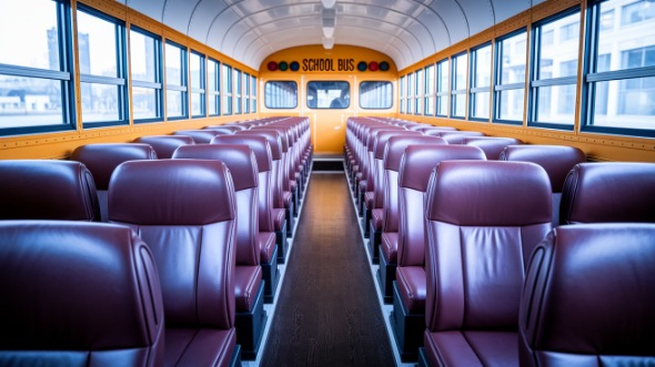 vista school bus rental interior