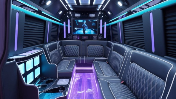 vista sprinter limo rental interior